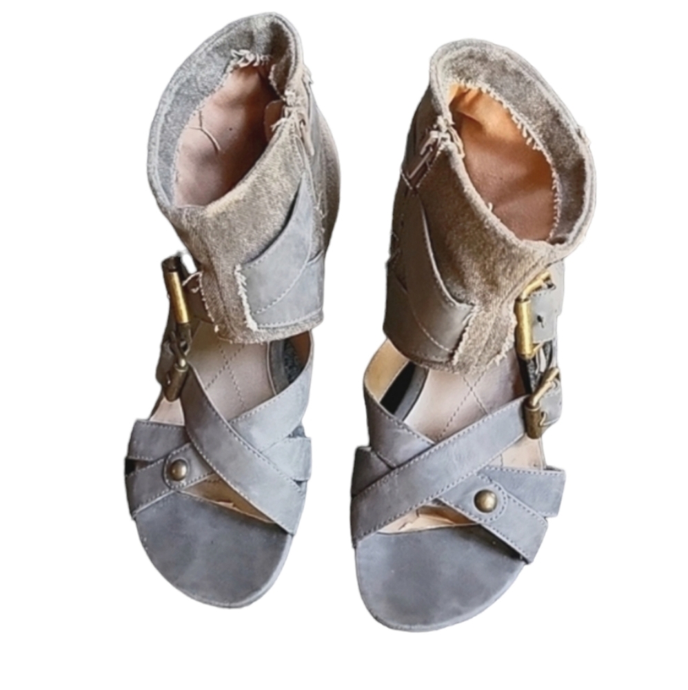 COPY - 👡Blowfish Distressed Denim  Wedges